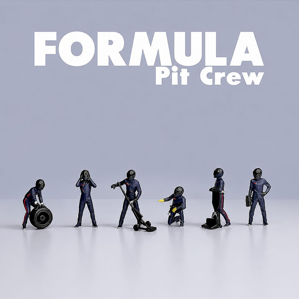 Fórmula Pit Crew Figures Team Blue