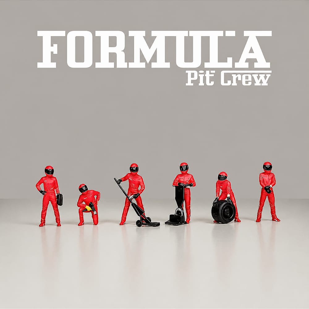 Fórmula Pit Crew Figures Team Red