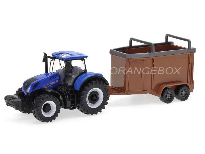 Trator New Holland T7.315 + Trailer de Cavalos Bburago