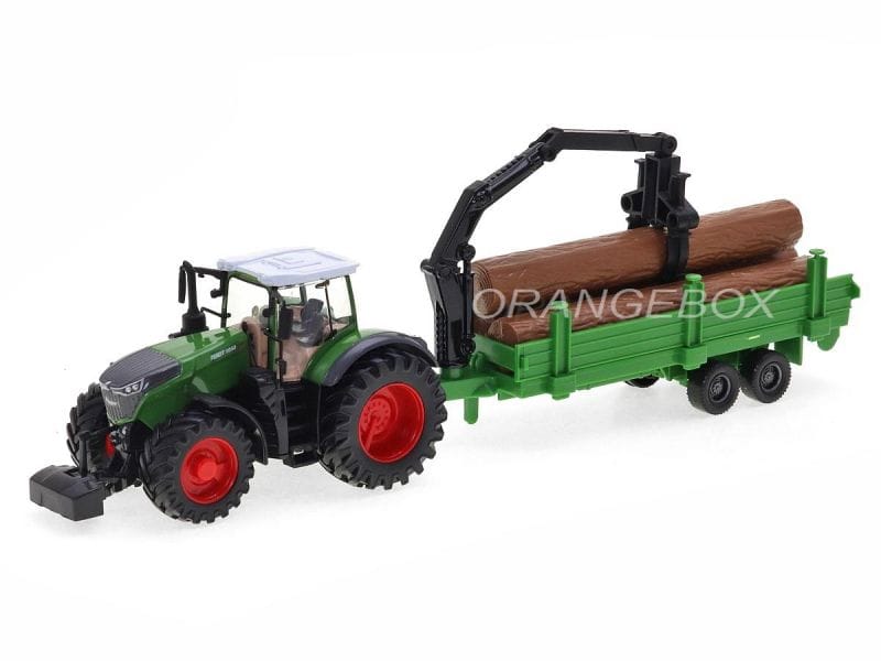 Trator Fendt 1050 Vario + Carreta Madeira Bburago