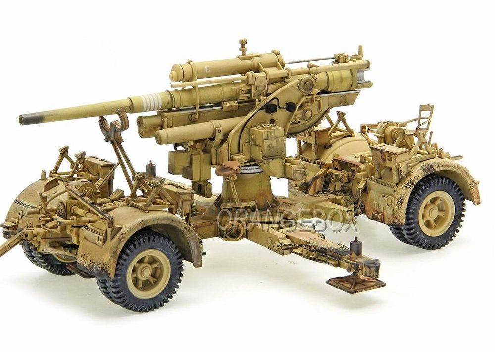 Artilharia German 88MM Flak 18 Anti-Tank + 08 Soldados (Africa 1942)