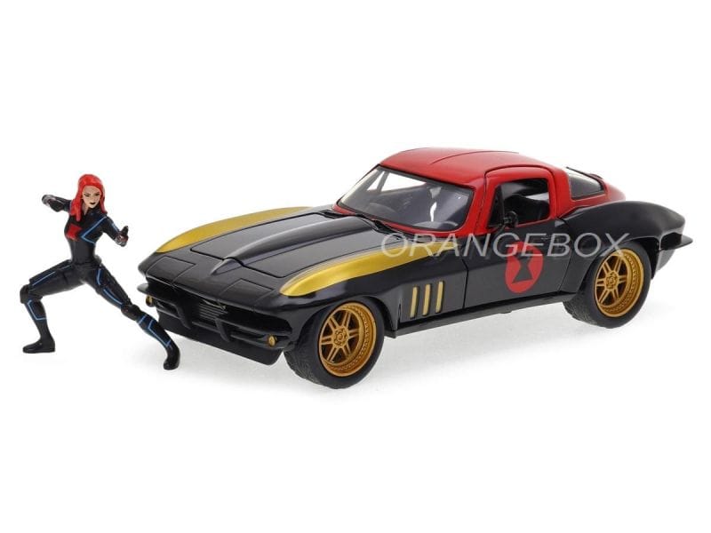 Chevrolet Corvette 1963 + Figura Black Widow