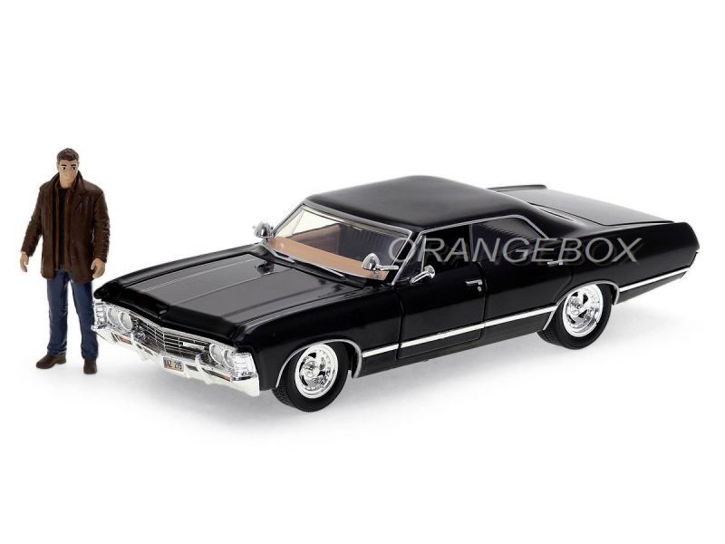 Chevrolet Impala SS Sport Sedan 1967 Supernatural + Figura Dean (em metal) Jada Toys