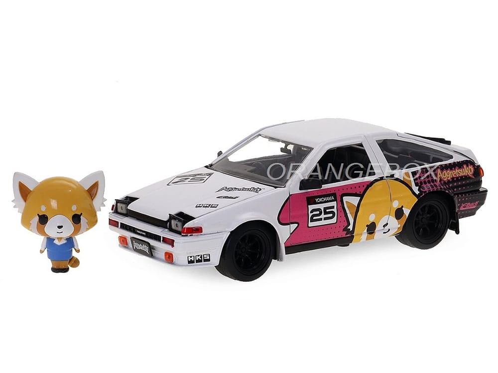 Toyota Trueno 1986 (AE86) + Figura Aggrestuko Jada Toys