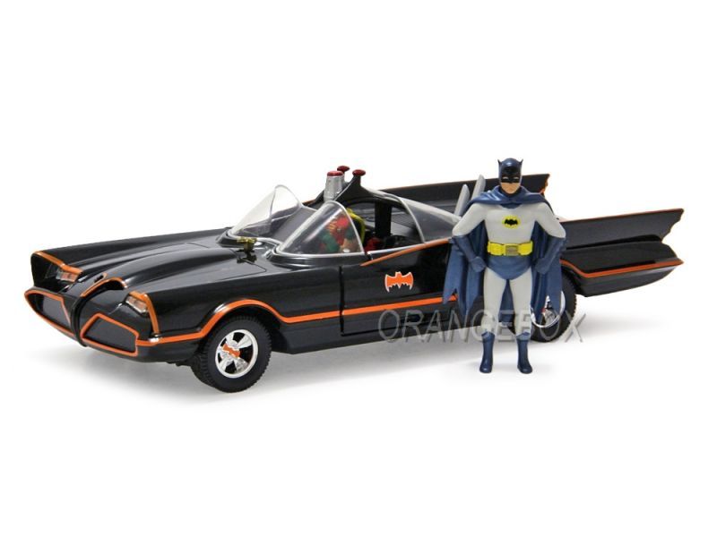 Batmóvel 1966 Classic TV + Figura Batman Robin Jada Toys