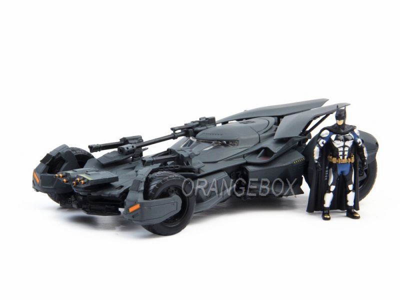 Batmóvel Liga Da Justiça + Figura Batman (em metal) Jada Toys