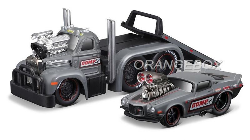 Mack B-61 Flatbed 1953 + Camaro 1971