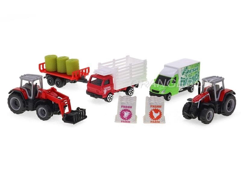 Mini Work Machines Super Fazenda Massey Ferguson Play Set Maisto