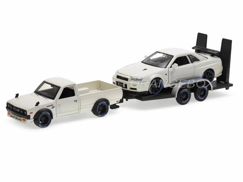 Datsun 620 + Nissan Skyline R34 + Carreta