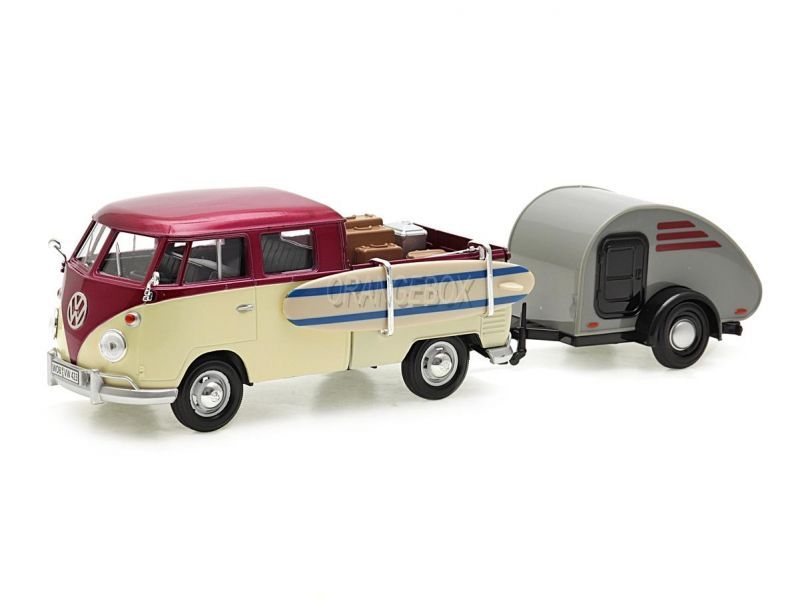 Volkswagen Kombi T1 Pick-Up Surfboard + Trailer