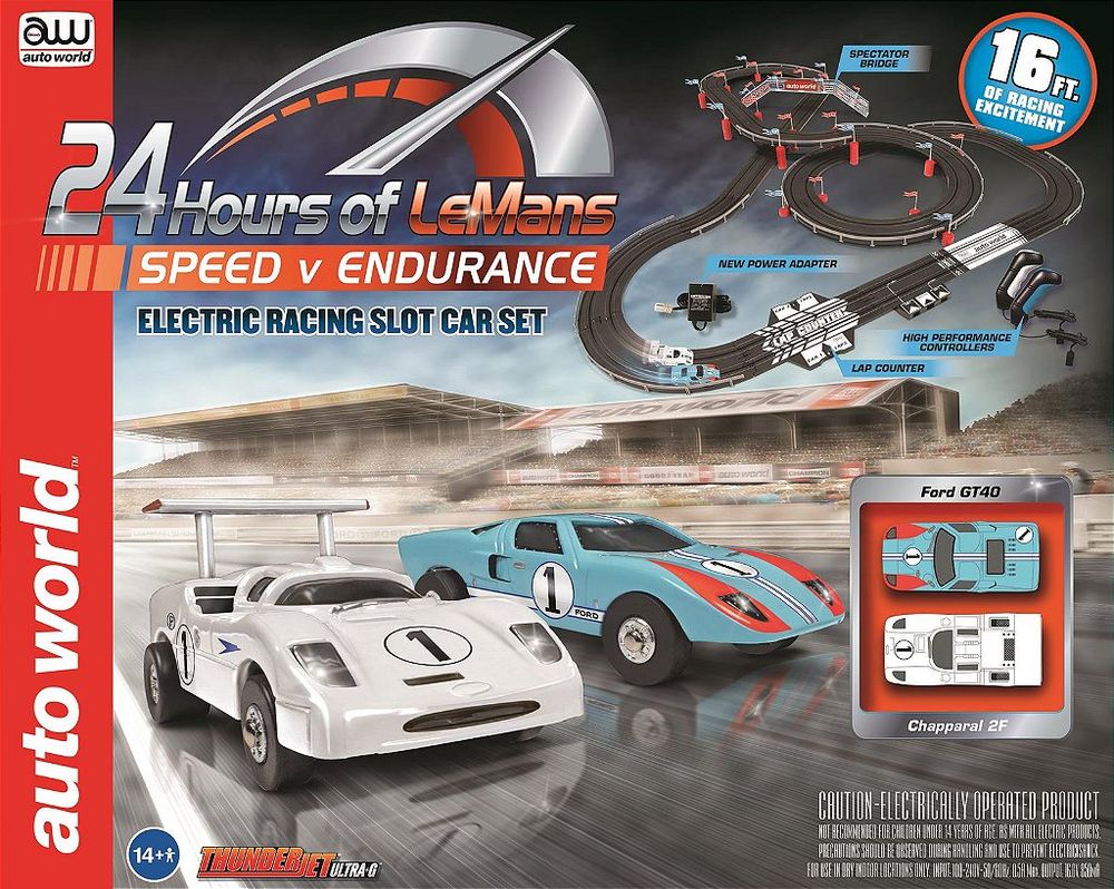 Conjunto Autorama Elétrico Slot Car Set Racing 24 Horas LeMans