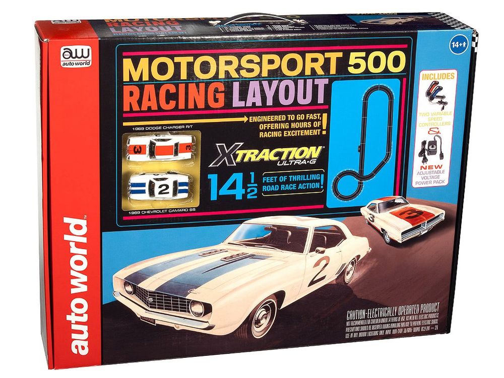 Conjunto Autorama Elétrico Slot Car Motorsport 500 Autoworld
