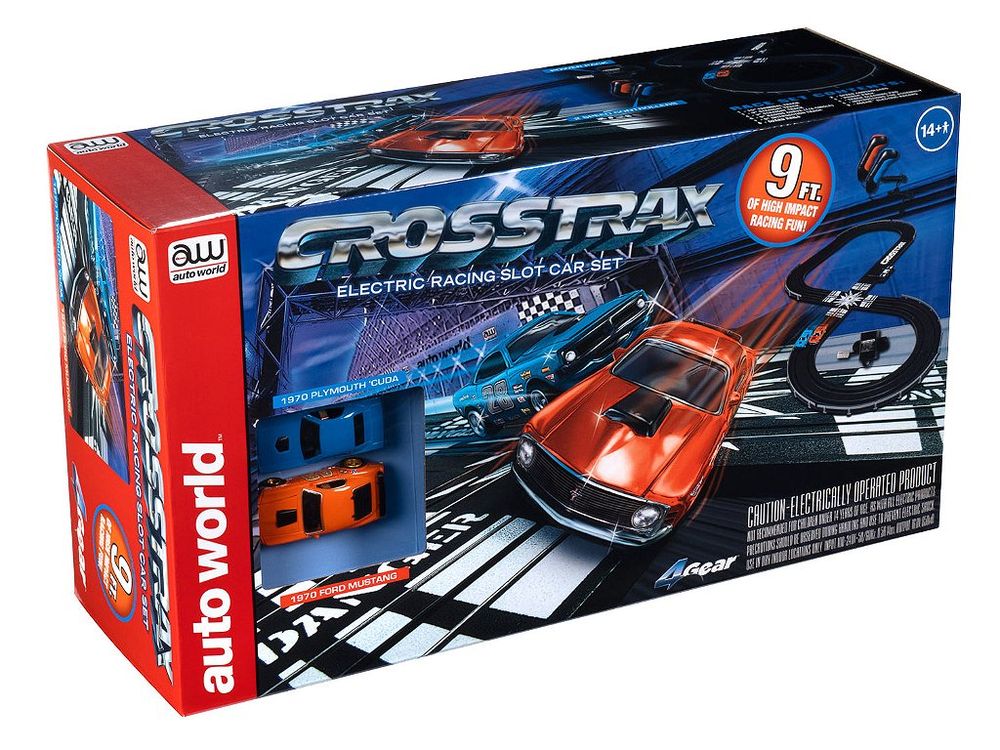 Conjunto Autorama Elétrico Slot Car CrossTrax Autoworld