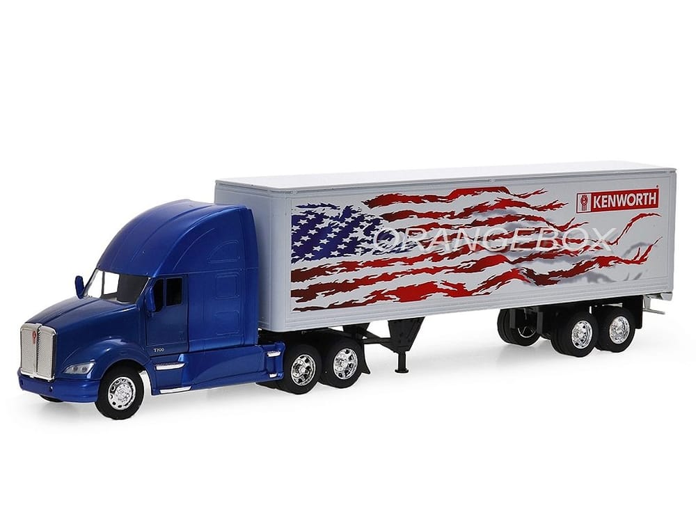 Caminhão Kenworth T700 + Carreta Baú Patriotic Graphic